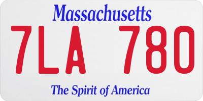 MA license plate 7LA780