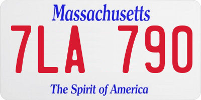 MA license plate 7LA790
