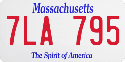 MA license plate 7LA795