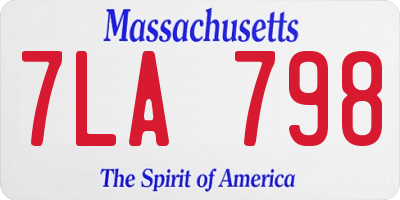 MA license plate 7LA798