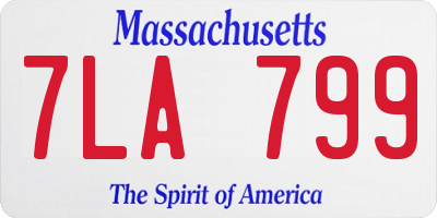 MA license plate 7LA799