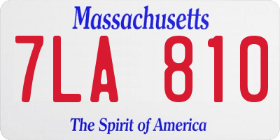 MA license plate 7LA810
