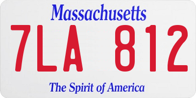 MA license plate 7LA812