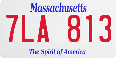 MA license plate 7LA813
