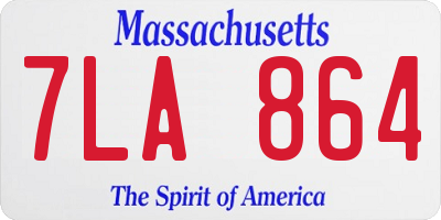MA license plate 7LA864
