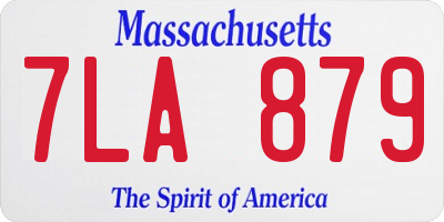 MA license plate 7LA879