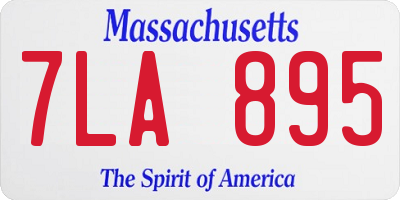 MA license plate 7LA895