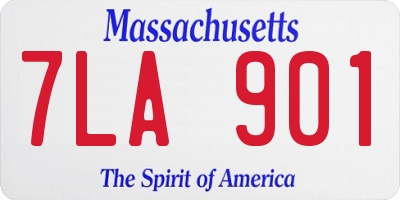 MA license plate 7LA901