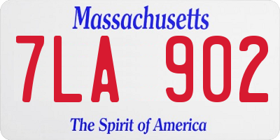 MA license plate 7LA902