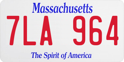 MA license plate 7LA964