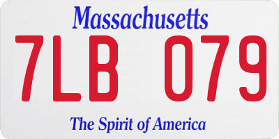 MA license plate 7LB079