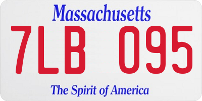 MA license plate 7LB095
