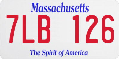 MA license plate 7LB126