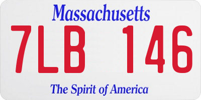 MA license plate 7LB146
