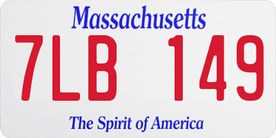 MA license plate 7LB149