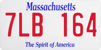 MA license plate 7LB164