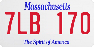 MA license plate 7LB170