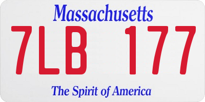 MA license plate 7LB177