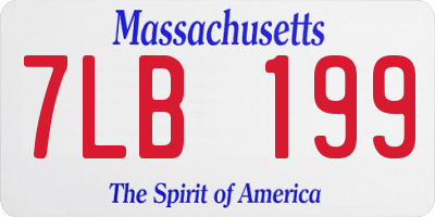 MA license plate 7LB199