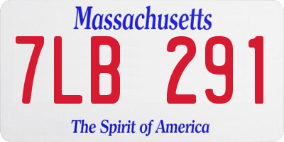 MA license plate 7LB291