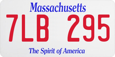 MA license plate 7LB295