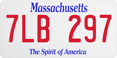 MA license plate 7LB297