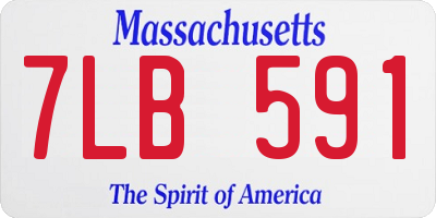 MA license plate 7LB591