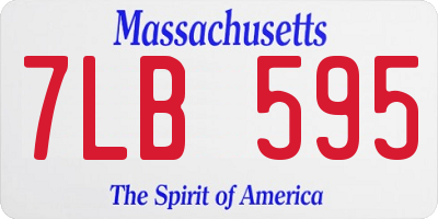 MA license plate 7LB595