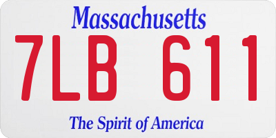 MA license plate 7LB611