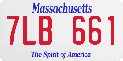 MA license plate 7LB661
