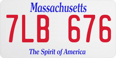 MA license plate 7LB676