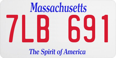 MA license plate 7LB691