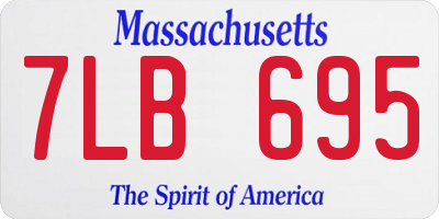 MA license plate 7LB695