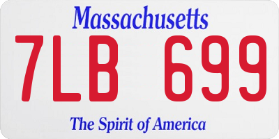 MA license plate 7LB699