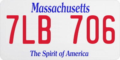 MA license plate 7LB706