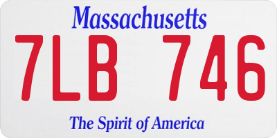 MA license plate 7LB746