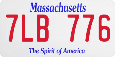 MA license plate 7LB776