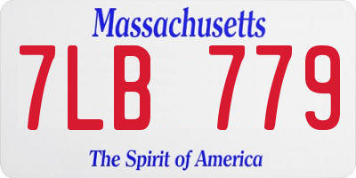 MA license plate 7LB779
