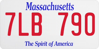 MA license plate 7LB790