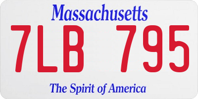 MA license plate 7LB795