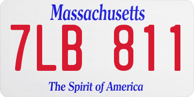 MA license plate 7LB811