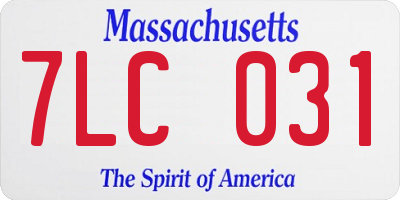 MA license plate 7LC031