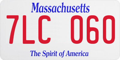 MA license plate 7LC060