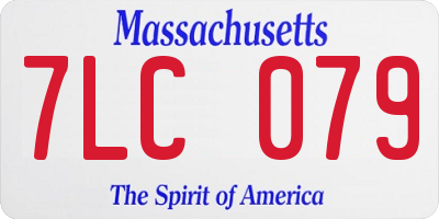 MA license plate 7LC079