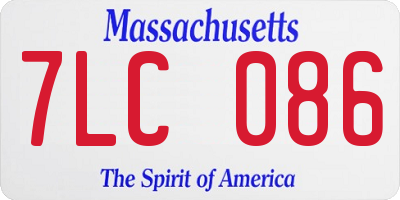 MA license plate 7LC086