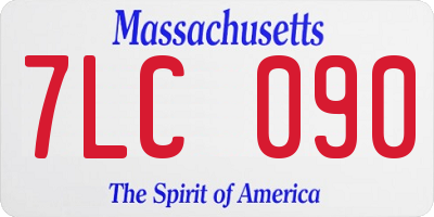 MA license plate 7LC090