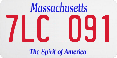 MA license plate 7LC091