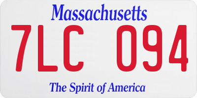 MA license plate 7LC094