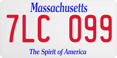 MA license plate 7LC099