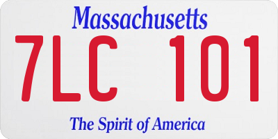 MA license plate 7LC101
